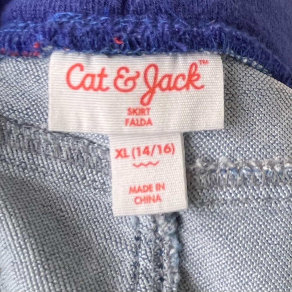 •Cat & Jack• Drawstring Waistband Denim Skirt - Size XL (14/16) - Picture 2 of 7